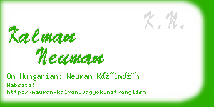 kalman neuman business card